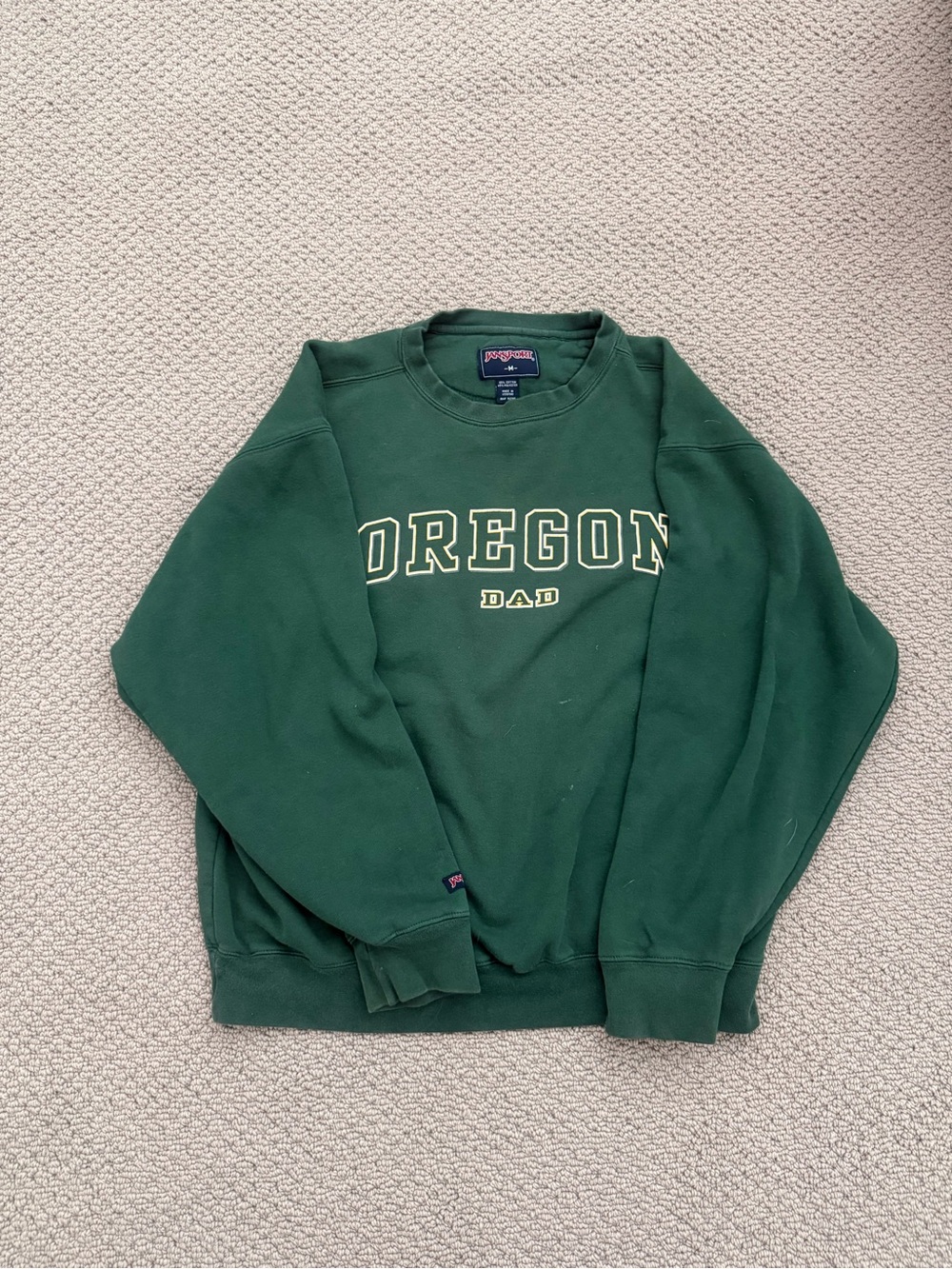 Jansport Dark Green 'OREGON DAD' Crewneck Sweatshirt